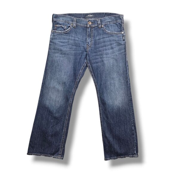 Silver Zac Jeans Mens 38 x 30 Relaxed Fit Straight Leg - Picture 1 of 11